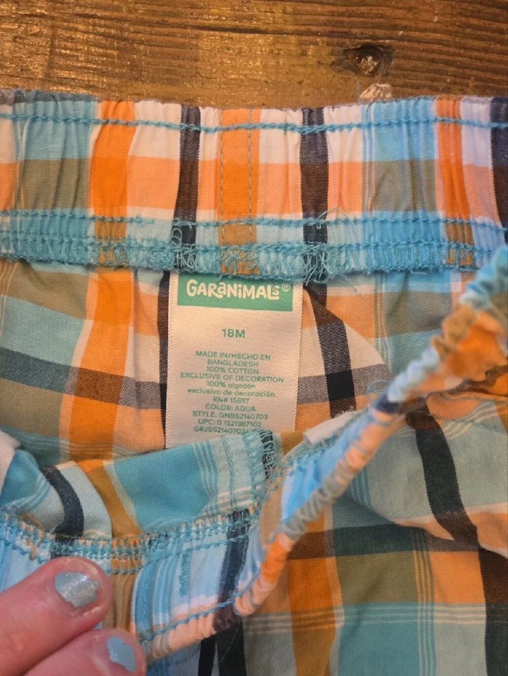 Light Blue Shark Tee & Plaid Shorts Kids Set